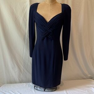 Chic Long Sleeve Navy Dress. 6.